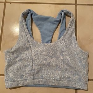 Gymshark Fleur Texture Sport Bra in Blue 💙